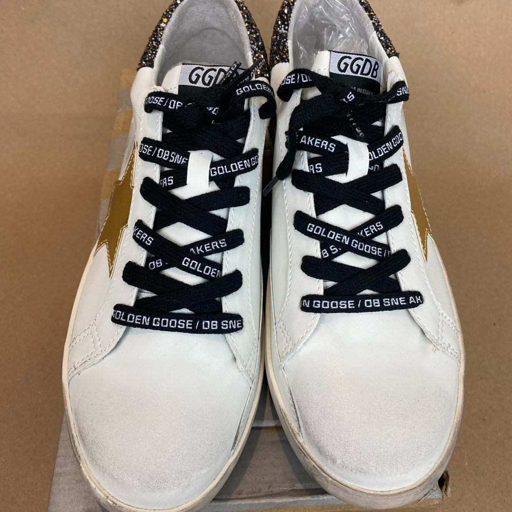 GGDB shoes golden star glitter Mens 10 Womens 12
